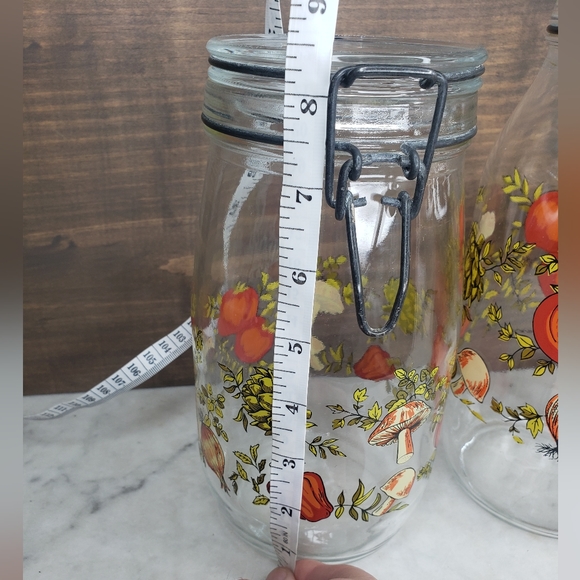 Vintage spice of life MCM glass canister set 2L and 1.5L latch top 🍄 - Picture 11 of 15